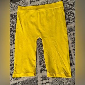 Yellow Bermuda Stretchy Shorts